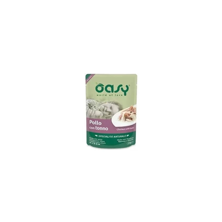 Oasy Kip met Tonijn - aanvullend kattenvoer 70 gr.
