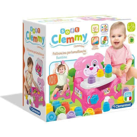 Clementoni Baby clemmy fauteuil porte brique bébé fille 10-36 mois