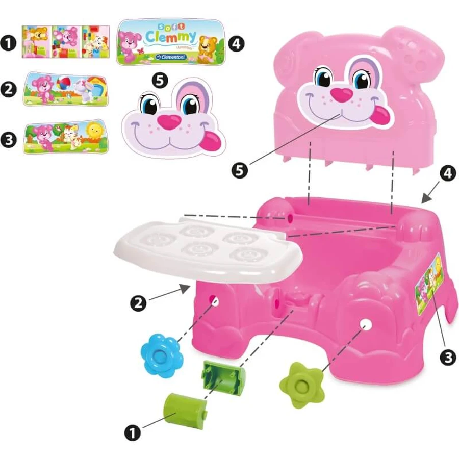 Clementoni Baby clemmy fauteuil porte brique bébé fille 10-36 mois