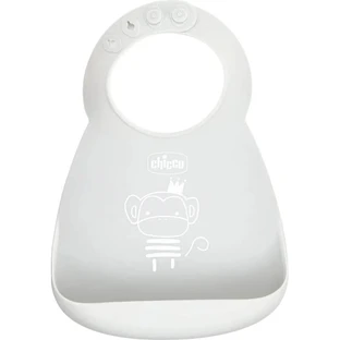 Babero ajustable de silicona Chicco gris