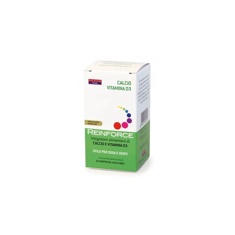 Reinforce Calcium und Vitamin D3 - Knochen und Zähne Ergänzung 30 Tabletten