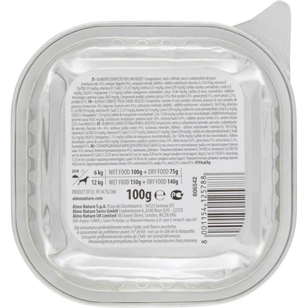 Almo nature Menú diario bacalao y judías verdes - alimento completo para perros adultos 100 gr