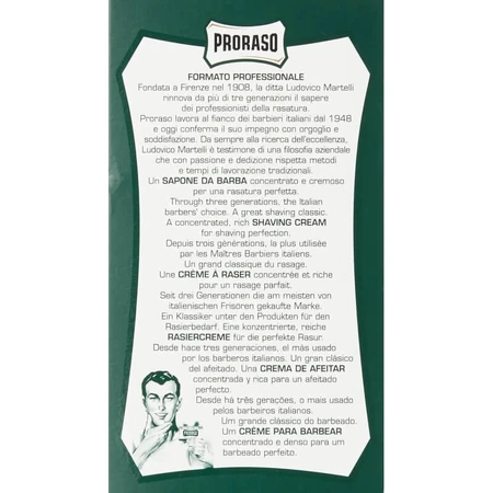 Proraso verfrissende scheerzeep 500 ml