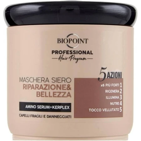 Biopoint Mascarilla suero reparador &amp; belleza - tratamiento intensivo para cabellos quebradizos y dañados 400 ml