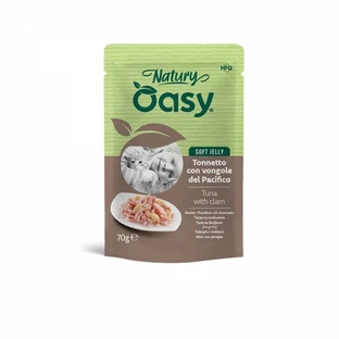 Oasy Wet cat natury soft jelly tuna with clams - Ergänzungsfuttermittel für ausgewachsene Katzen 70 gr