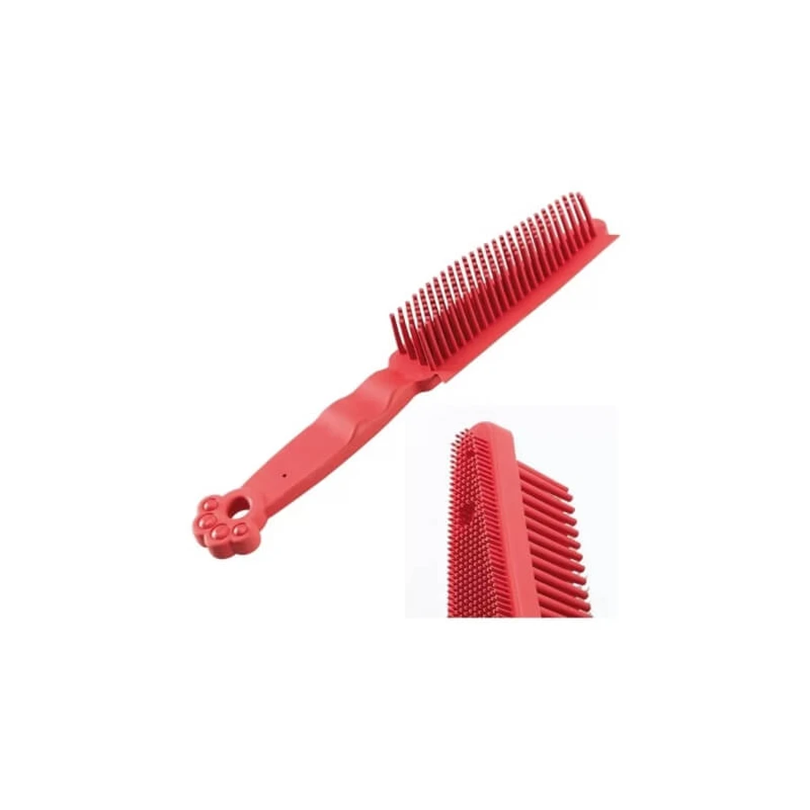 Ferplast Gro 5941 - cepillo de goma quitapelo para perros de pelo corto, medio y tejido