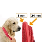 Ferplast Gro 5941 - cepillo de goma quitapelo para perros de pelo corto, medio y tejido