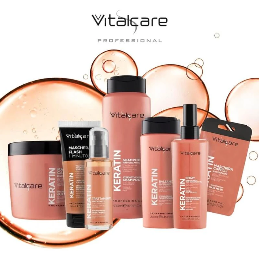 Vitalcare Keratin - stärkendes und regenerierendes Shampoo für sprödes und strapaziertes Haar 500 ml