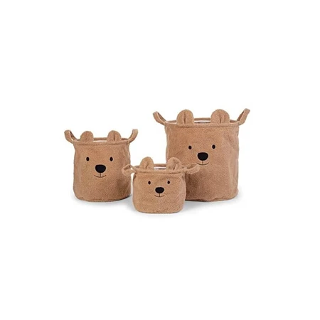 Suavinex teddy - plush ecru storage basket 25 x 20 x 20 cm