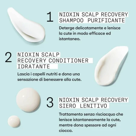 Nioxin Scalp recovery kit - anti-dandruff box set shampoo 200 ml + conditioner 200 ml + serum 100 ml