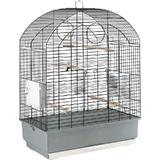 Ferplast Viola - cage pour perruches et calopsittes avec toit arrondi, grillage en métal peint et tiroir coulissant