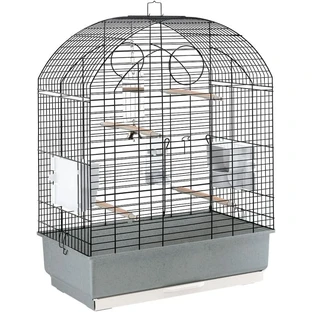 Ferplast Viola - cage pour perruches et calopsittes avec toit arrondi, grillage en métal peint et tiroir coulissant