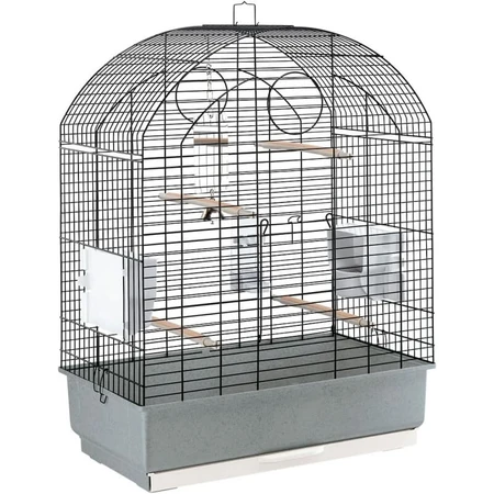 Ferplast Viola - cage pour perruches et calopsittes avec toit arrondi, grillage en métal peint et tiroir coulissant