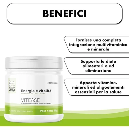 Pharma5pet Vitease energy and vitality - complementary food for dogs and cats 60 tablets