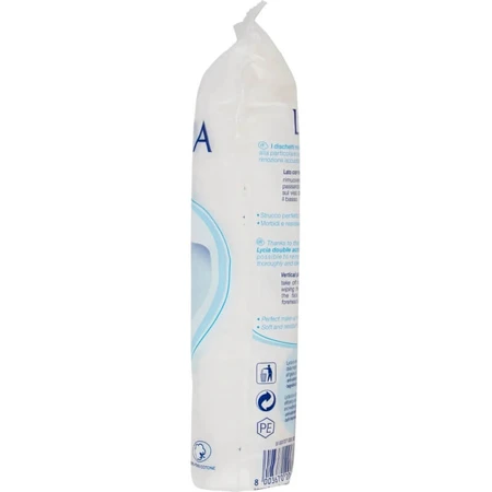 Lycia Katoenen make-up remover voor gezicht en ogen - 80 pads