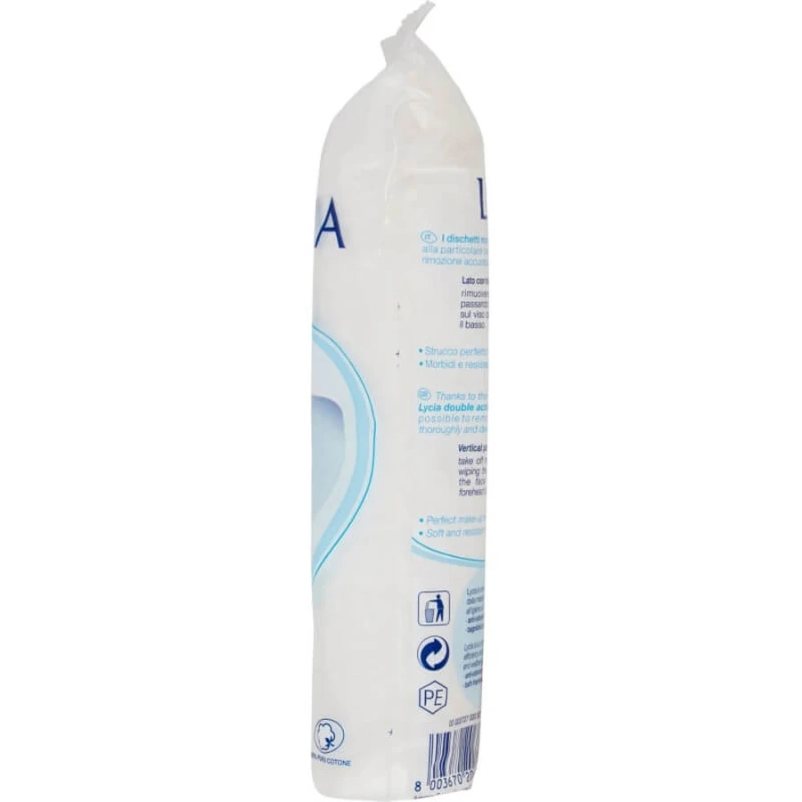 Lycia Katoenen make-up remover voor gezicht en ogen - 80 pads