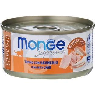 Monge Supreme sterilised tuna with crab - complementary feed for adult sterilised cats 80 g