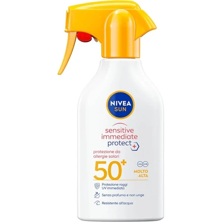 Nivea sunscreen 50 spf + sun sensitive immediate protect spray 250 ml