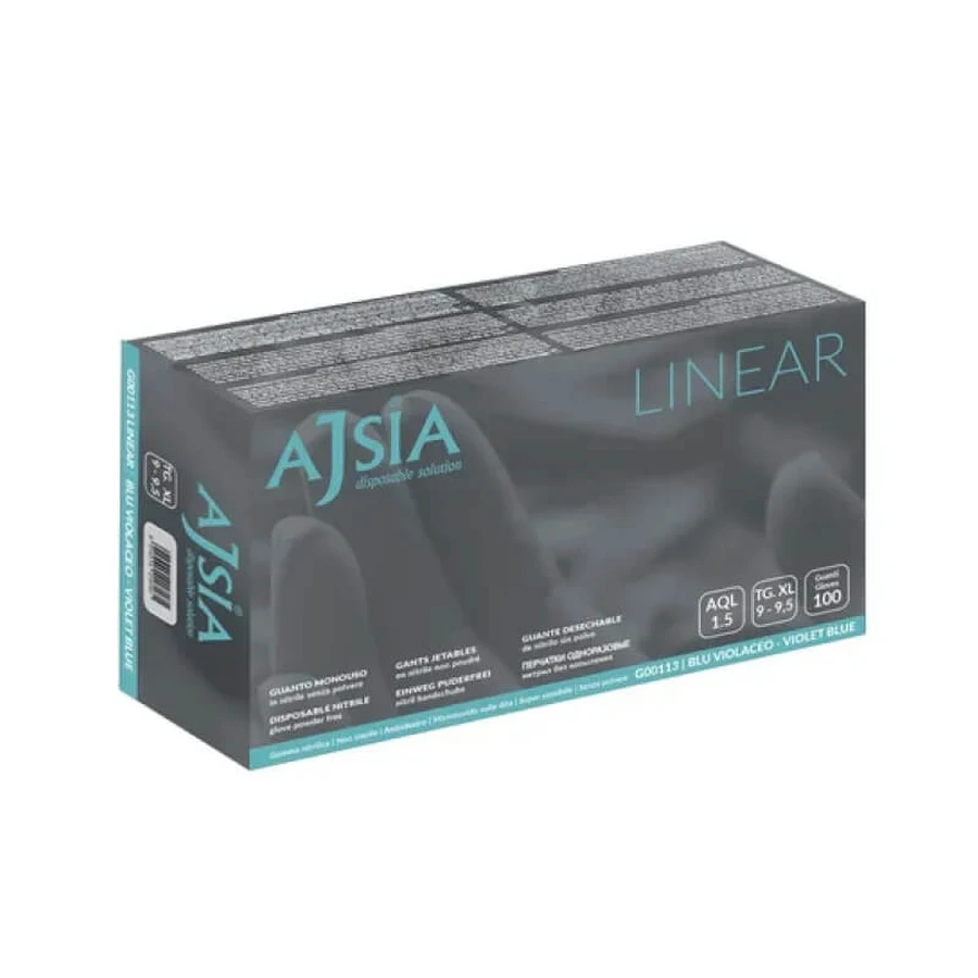 Ajsia linear - 100 nitrile gloves size xl
