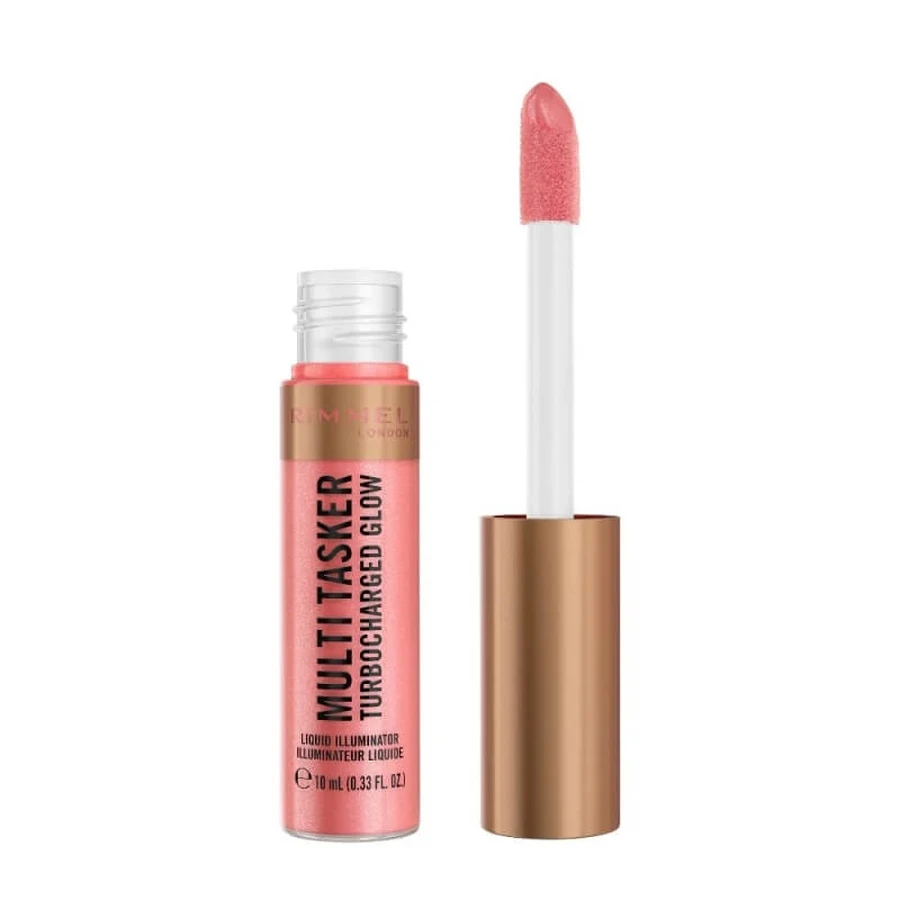 Rimmel multi tasker turbocharged glow - liquid illuminant no. 002 rosy rebel