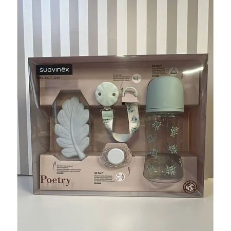 Suavinex poetry - babyfles cadeauset lichtblauw