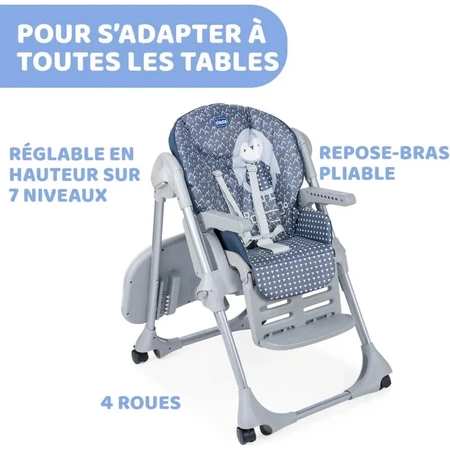 Chicco polly easy - Hochstuhl Babynahrung - Pinguin