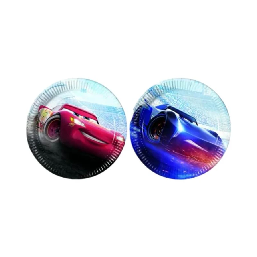 Disney Cars paper plates - pack 8 saucers assorted graphics