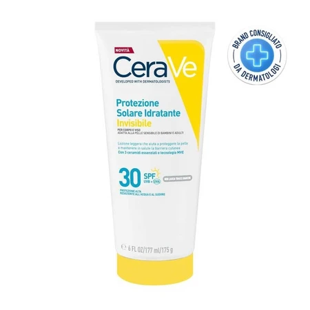 Cerave protector solar facial 30 spf hidratante invisible alta protección 75 ml