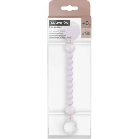 Suavinex Farbe Essenz - Silikon Schnuller Clip - Lavendel