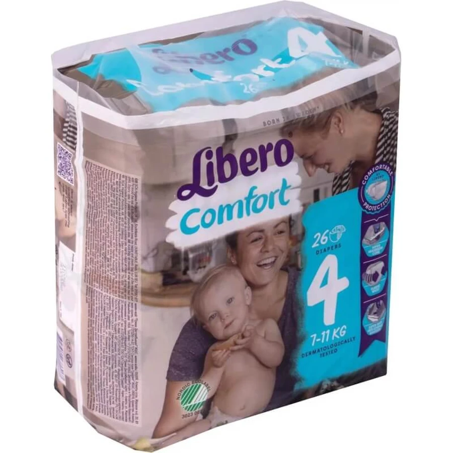 Libero Comfort - 26 couches pour enfants de taille 4 (7-11kg)