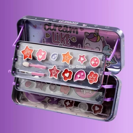 Lip smacker Lip smacker color tin - set de maquillaje infantil con brillo de labios y brillantes sombras de ojos en crema