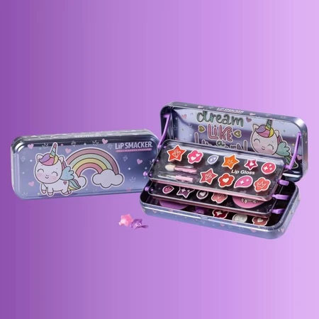 Lip smacker Lip smacker color tin - set de maquillaje infantil con brillo de labios y brillantes sombras de ojos en crema