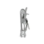 Moni trade Rico - grey leatherette folding adjustable high chair