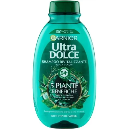 Garnier ultra sweet green tea &amp; 5 beneficial plants - shampoo for normal hair 250 ml