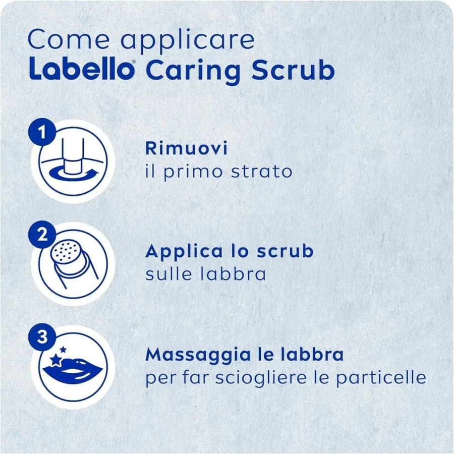 Labello caring - lip scrub with aloe vera and vitamin e 4.8 gr.