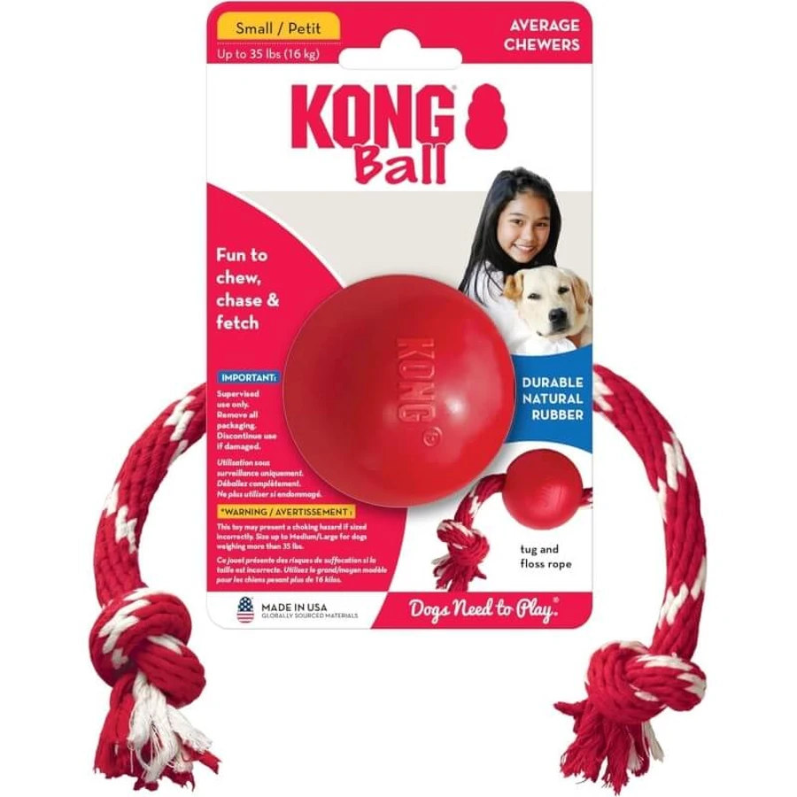 Kong Kong ball - gioco per cani con corda colori assortiti taglia s