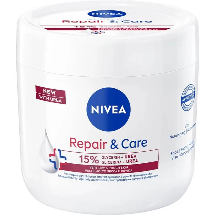 Nivea repair &amp; care 15&amp; glycerin + urea - Creme für sehr trockene und raue Haut 400 ml