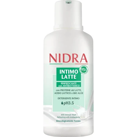 Nidra Intimolatte ph 3.5 - refreshing intimate cleanser with antibacterial 500 ml