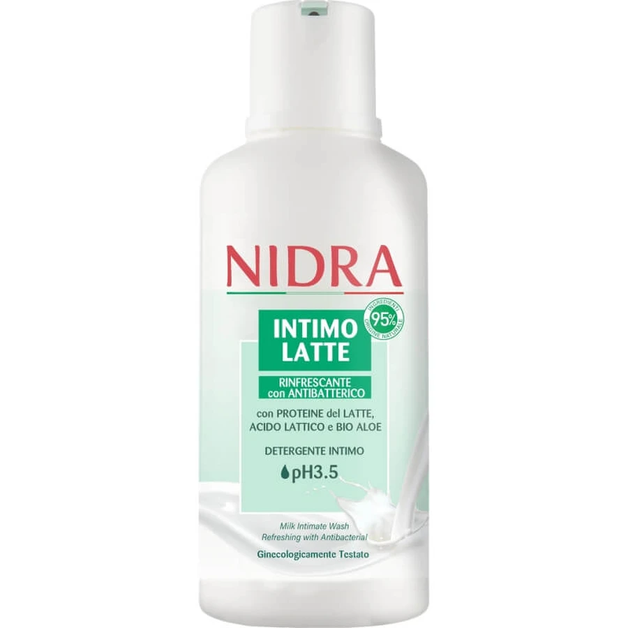Nidra Intimolatte ph 3.5 - refreshing intimate cleanser with antibacterial 500 ml