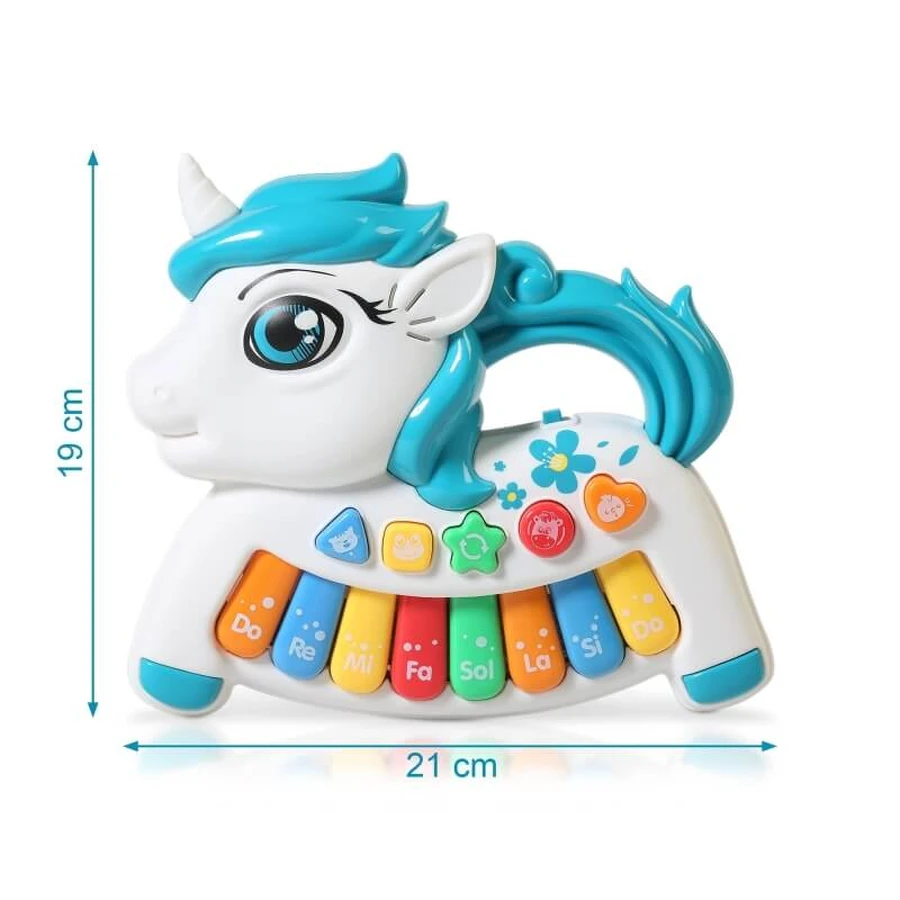 Kiokids Unicorn piano - piano toy for children white