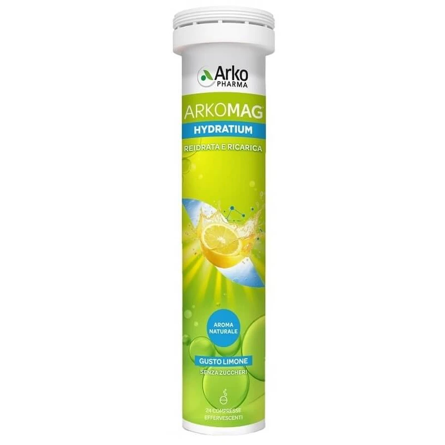 Arkomag hydratum citroensmaak 24 tabletten - supplement voor elektrolytenbalans en vermoeidheid