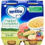 Mellin Komplette Kalbfleischmahlzeit für Babys +6 Monate 2 Dosen 250 g