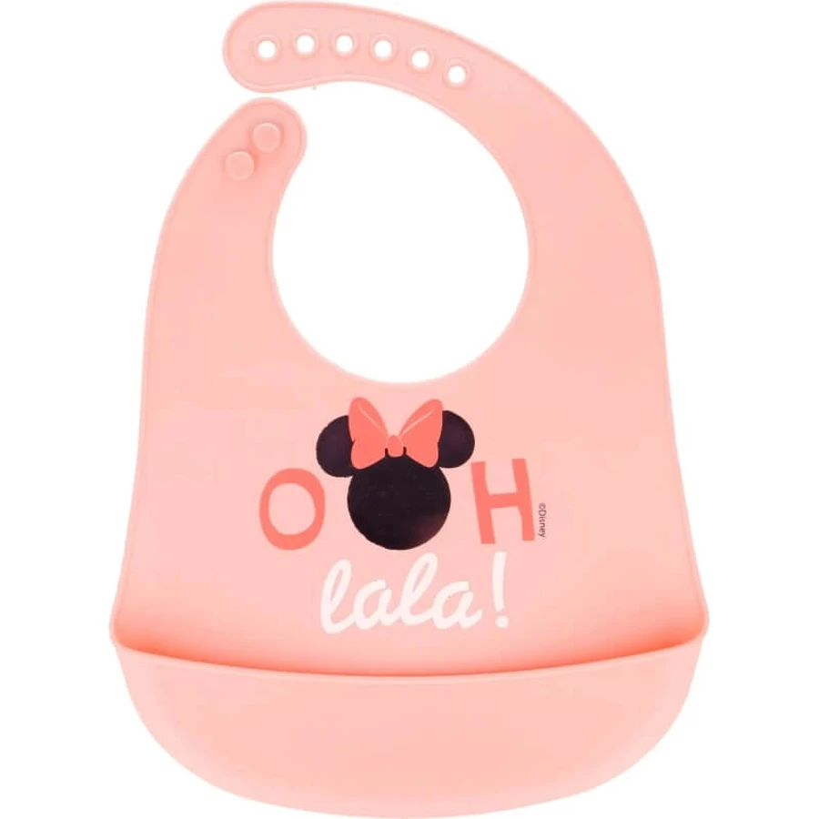 Stor Disney baby - siliconen slabbetje - roze
