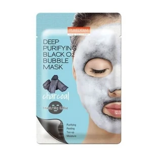 Purederm Diep zuiverend zwart o2 bubbelmasker houtskool - zuiverend masker