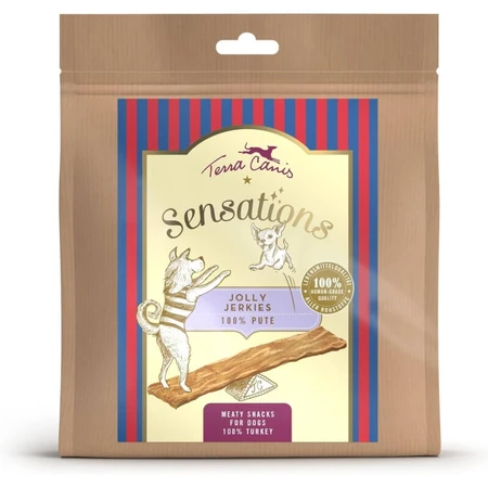 Terra canis Sensations jolly jerkies turkey - chewable snack for dogs 90 gr