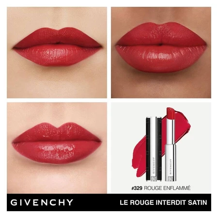 Givenchy Le rouge interdit satin - lipstick no. 329 rouge enflammé
