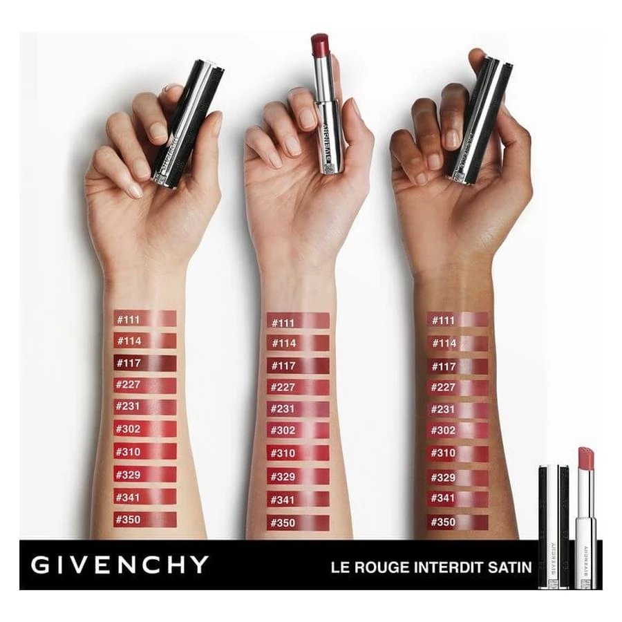 Givenchy Le rouge interdit satin - lipstick no. 329 rouge enflammé