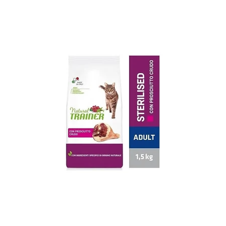 Natural trainer Natural trainer dagelijkse voeding ham - complete voeding voor volwassen gecastreerde katten 1,5 kg