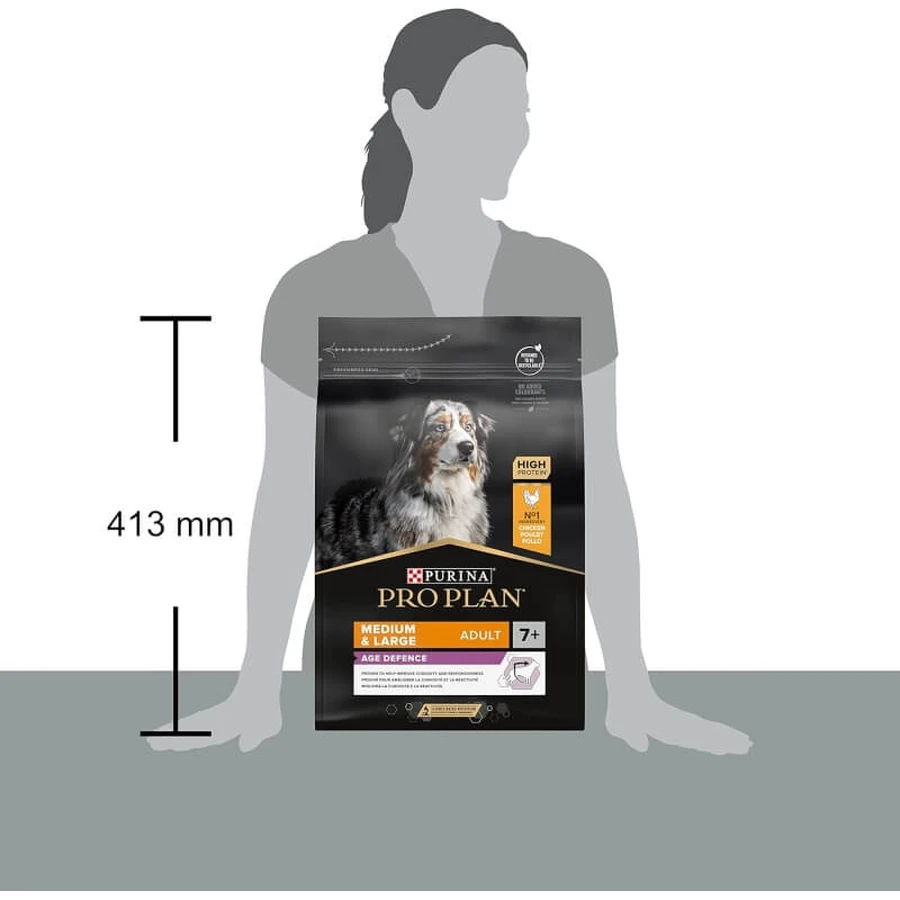 Purina pro plan age defense medium &amp; large adult 7+ con pollo - alimento completo para perros 3 kg