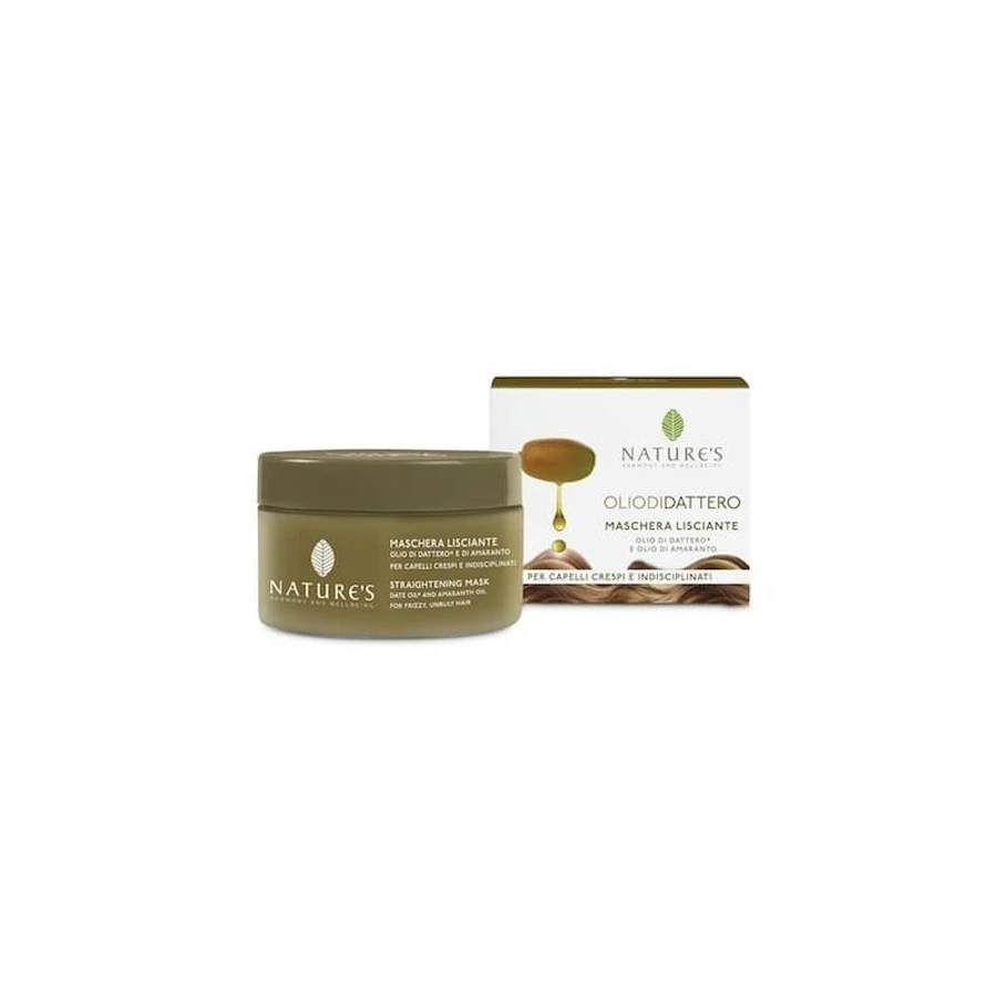 Nature s Date Oil - mascarilla disciplinante antiencrespamiento para cabellos encrespados y rebeldes 200 ml